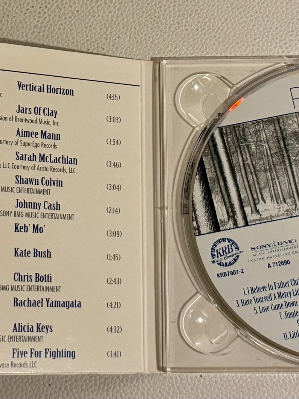 Peace Christmas CD 2007 Kate Bush Johnny Cash Alicia Keys KRB Sony Rare Holiday